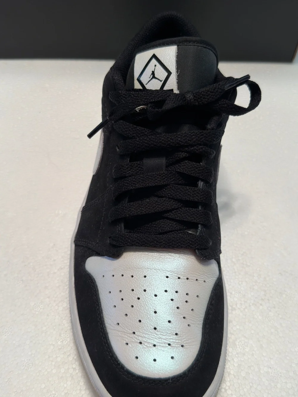 Jordan Men’s Black and White Low-Top Sneakers